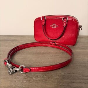 Great Condition | Coach Patent Red Leather Crossbody Bag